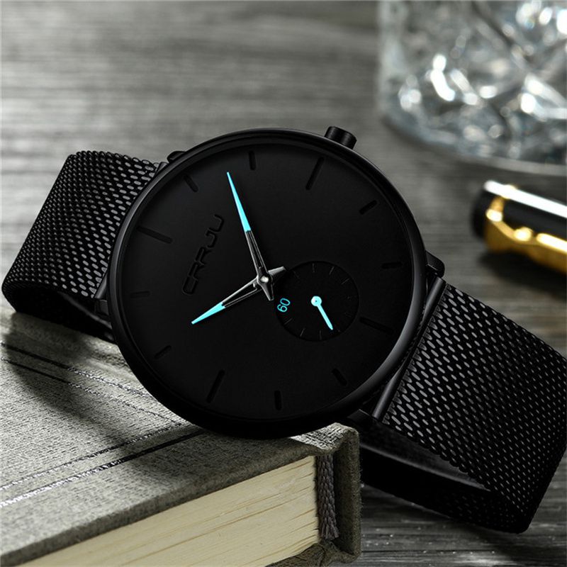 ZZ??30m waterproof??Men Quartz Sport Ultra-Thin Stainless Steel Watch watches Mens - Image 5