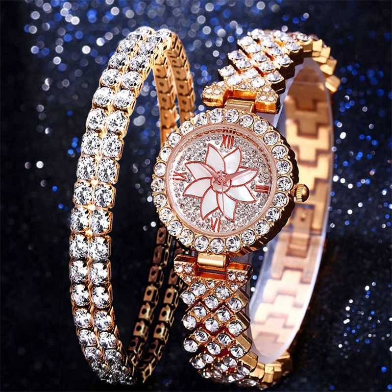 ZZ Watch & Bracelet Sets Ladies Women Analogue Wrist Watch Stainless Steel Gift/Box - Image 4