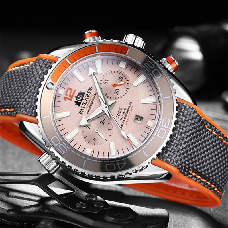 ZGAutomatic Mechanical Luminous Canvas Rubber Band Men's Watch - Image 30