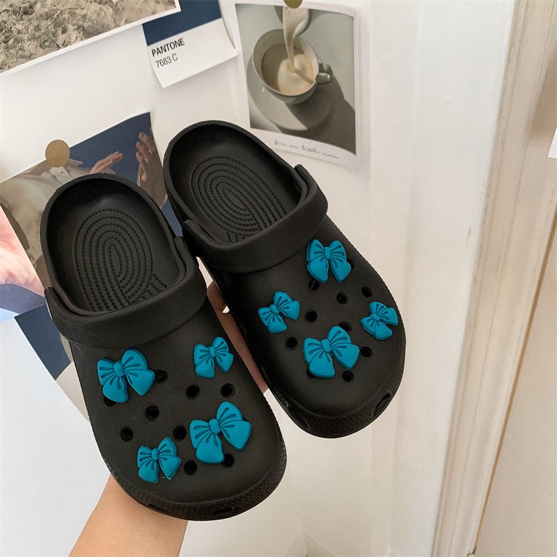 Hole Shoes Ins Girl's Heart Feeling of Shit Cute Cartoon Cow Toe Box Soft Bottom Thick Bottom for Outdoors Sandals Women's Summer - Image 17