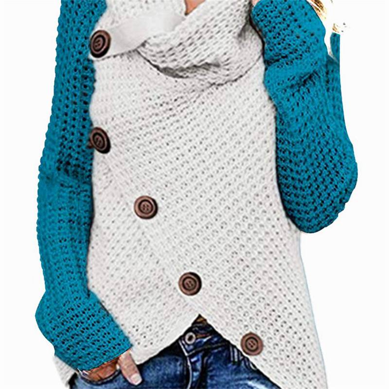 2024 Autumn Winter Sweater Ol Commuter Amazon Amazon Turtleneck Cardigan Solid Color Sweaters Women's Clothing One Piece Dropshipping - Image 24
