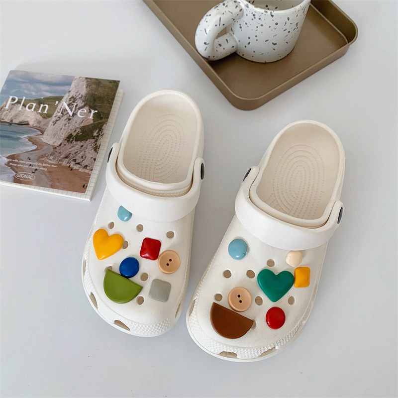 Hole Shoes Ins Girl's Heart Feeling of Shit Cute Cartoon Cow Toe Box Soft Bottom Thick Bottom for Outdoors Sandals Women's Summer - Image 16