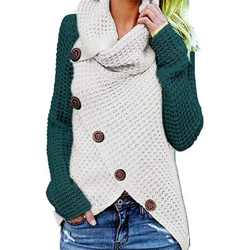 2024 Autumn Winter Sweater Ol Commuter Amazon Amazon Turtleneck Cardigan Solid Color Sweaters Women's Clothing One Piece Dropshipping - Image 26