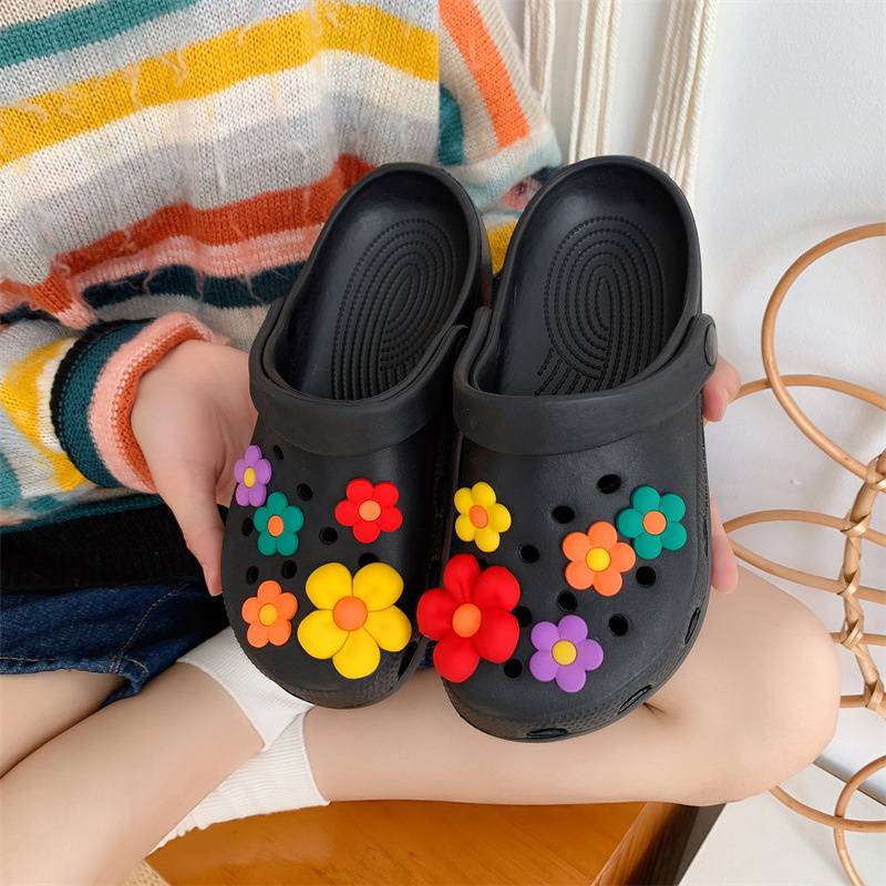 Hole Shoes Ins Girl's Heart Feeling of Shit Cute Cartoon Cow Toe Box Soft Bottom Thick Bottom for Outdoors Sandals Women's Summer - Image 11