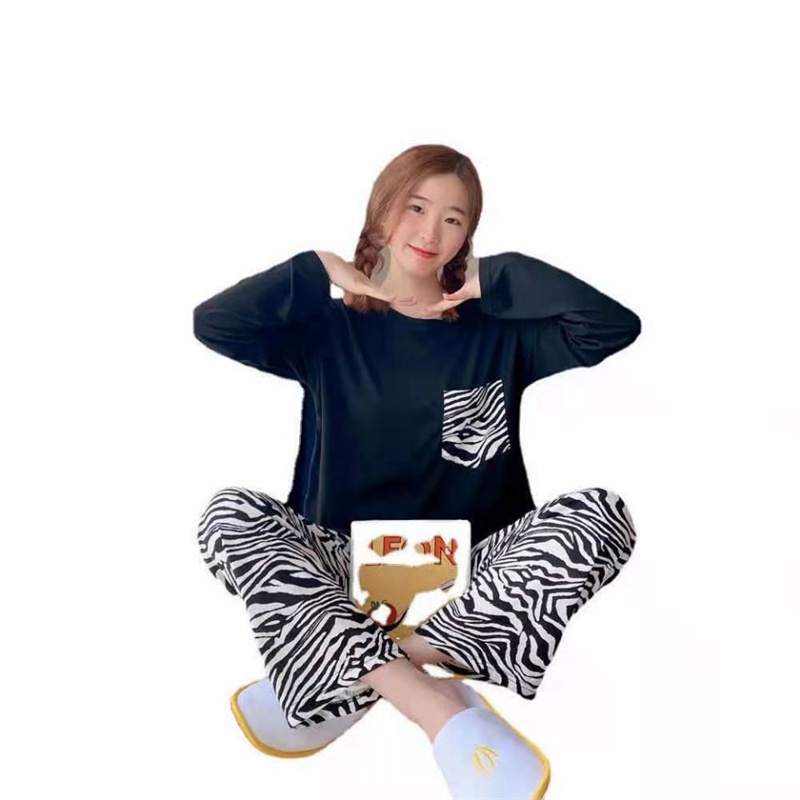 Spring and Autumn Cartoon Long Sleeve Pajamas Women's Trousers Large Size Cute Women's Winter Homewear Suit - Image 31