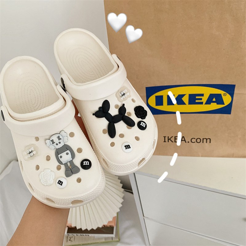 Hole Shoes Ins Girl's Heart Feeling of Shit Cute Cartoon Cow Toe Box Soft Bottom Thick Bottom for Outdoors Sandals Women's Summer - Image 10