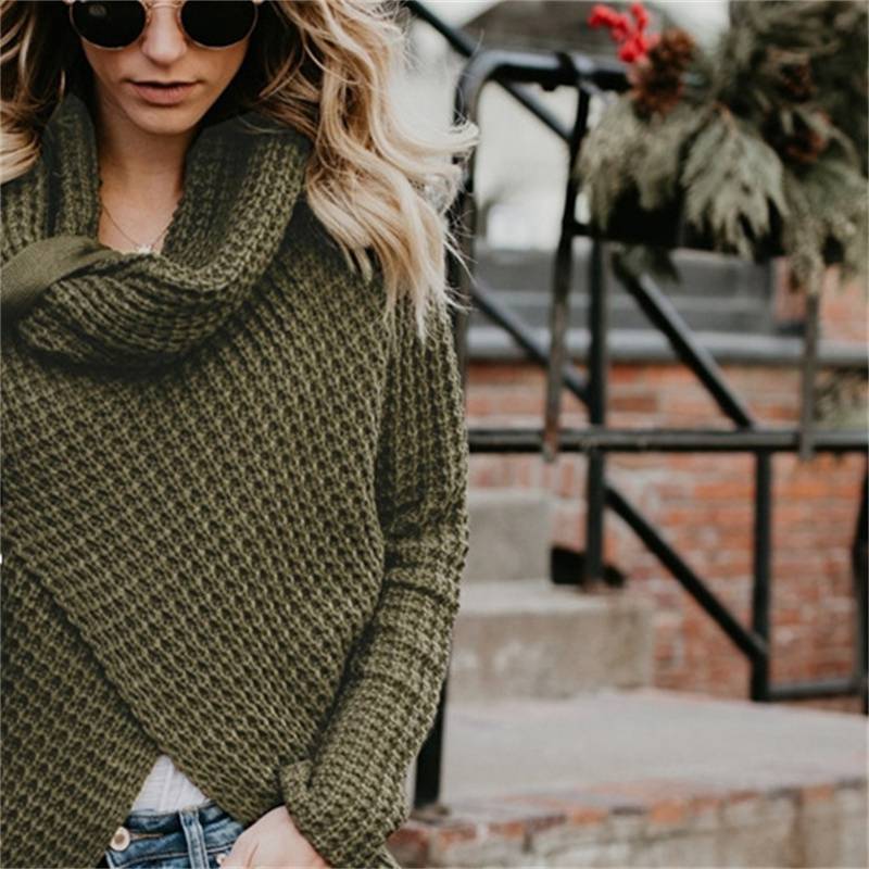 2024 Autumn Winter Sweater Ol Commuter Amazon Amazon Turtleneck Cardigan Solid Color Sweaters Women's Clothing One Piece Dropshipping - Image 31