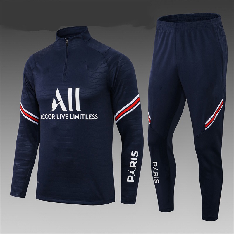 Wholesale 20-21 Paris France Main Away Jersey England Portugal Long Sleeve Training Clothes Soccer Suit Set - Image 4