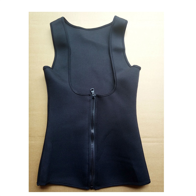 Zipper Women's Sports Perspire Vest Waist Shaping Clothes Neoprene Belly Contracting Court Corset - Image 4