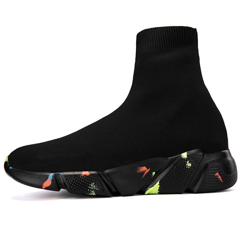 Woman's Sock Knitted Flat Sneakers Men Trainers Speed Runners Sport Shoes - Image 5