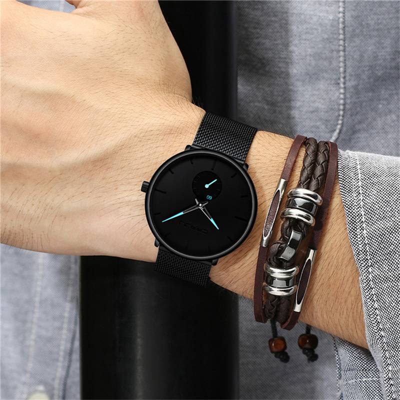 ZZ??30m waterproof??Men Quartz Sport Ultra-Thin Stainless Steel Watch watches Mens - Image 6