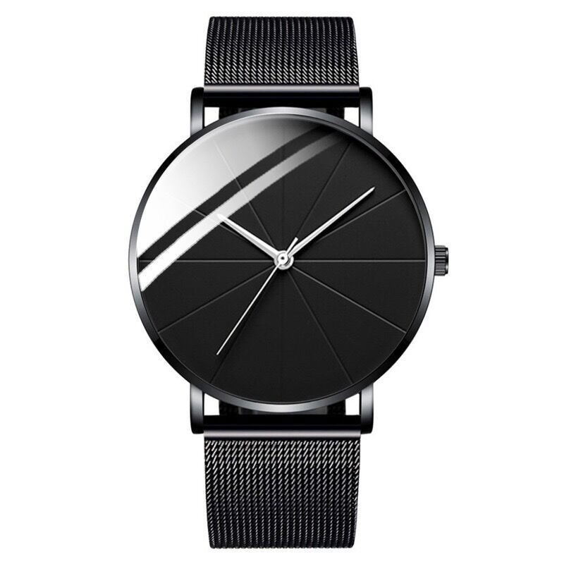 ZZ Men's Ultra Thin Simple Watch Ultra Thin Mesh Strap Stainless Steel Quartz - Image 7