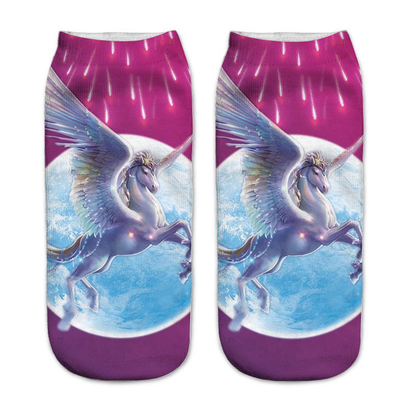Wholesale AliExpress Hot Sale Printing Women Socks Unicorn Harajuku Wind Animal 3D Printed Socks - Image 8