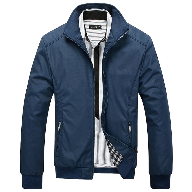Jason Wolf New Men's Jacket Men's Single Clothes Youth Stand Collar Jacket Spring and Autumn Leisure Business Men's Jacket Men's Jacket - Image 4