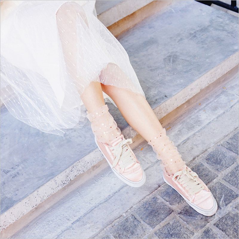 Pattkin Spring/Summer New Xingyue Net Socks Japanese Fashion Transparent Bunching Socks Fairy Lace Lace Stockings - Image 7