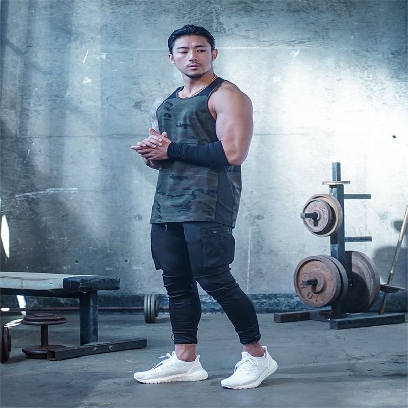Fashion Stitching Men Pants Fitness Casual Elastic Pants men Bodybuilding Clothing Casual Navy Military Sweatpants Joggers Pants - Image 21
