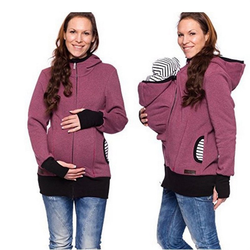 2024 Autumn and Winter Popular European and American Three-in-One Multi-Functional Kangaroo Hooded Mom Sweater in Stock Wholesale Autumn and Winter - Image 6