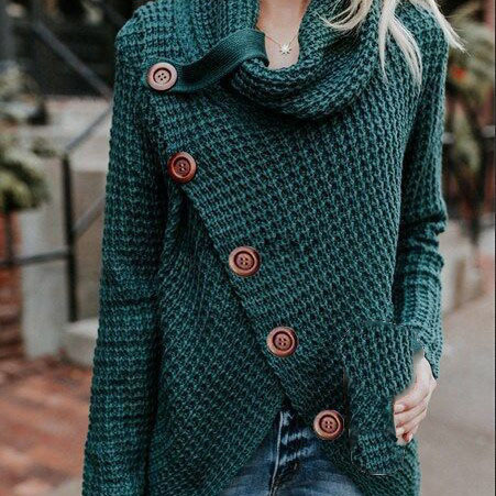 2024 Autumn Winter Sweater Ol Commuter Amazon Amazon Turtleneck Cardigan Solid Color Sweaters Women's Clothing One Piece Dropshipping - Image 35