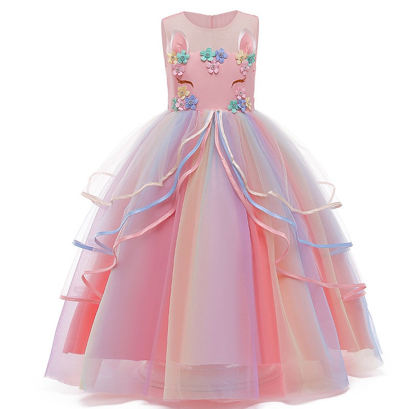 Vintage Flower Girls Dress Children Princess Party Pageant Long Gown Kids Dresses for Girls Formal Clothes - Image 12