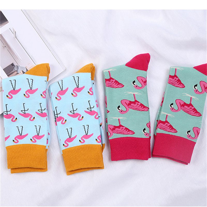 Socks Wholesale Cotton Foot Square Cotton Flamingo Men's Mid-Calf Trendy Socks Foreign Trade Happy Socks Cross-Border New Hot Sale - Image 6