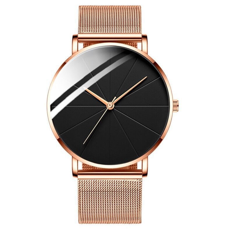 ZZ Men's Ultra Thin Simple Watch Ultra Thin Mesh Strap Stainless Steel Quartz - Image 8
