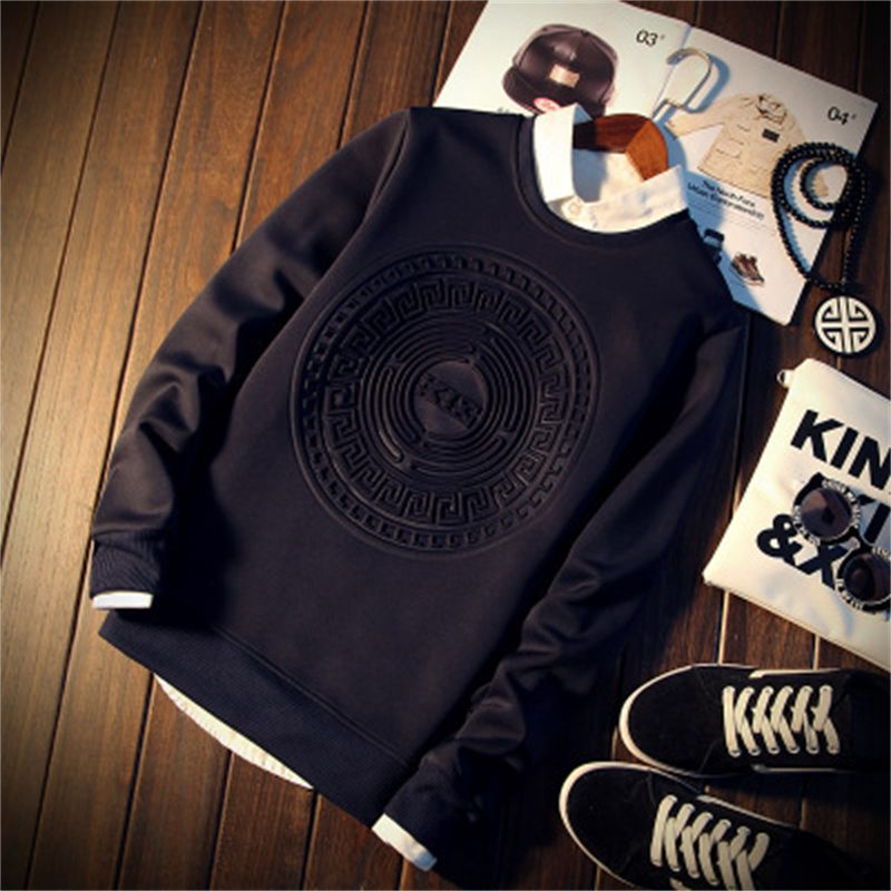 2024 New Men's Three-Dimensional Floral Pullover Sweater round Neck Men's plus-Sized Large Size Coat Trendy Men's T Foreign Trade - Image 4