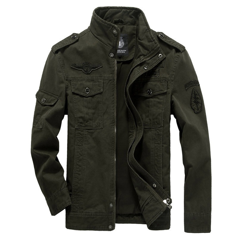 Cross-Border Supply Cotton Jacket Men's Spring Thin Large Size Men's Jacket Military Suit Jacket Men's Air Force No. 1 - Image 5