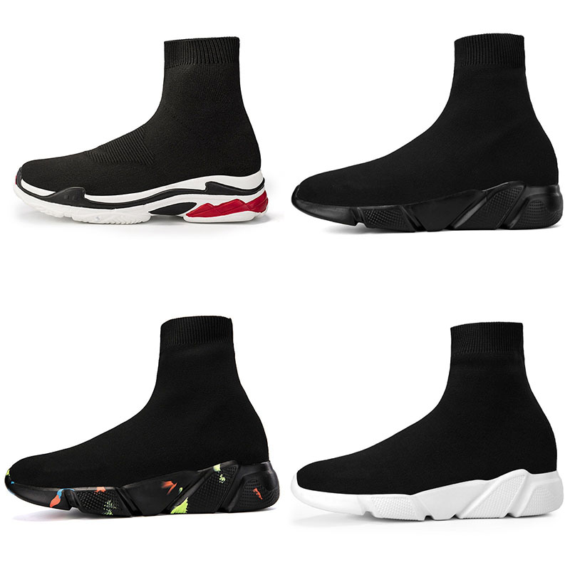 Woman's Sock Knitted Flat Sneakers Men Trainers Speed Runners Sport Shoes - Image 10