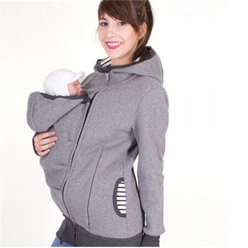 2024 Autumn and Winter Popular European and American Three-in-One Multi-Functional Kangaroo Hooded Mom Sweater in Stock Wholesale Autumn and Winter - Image 7
