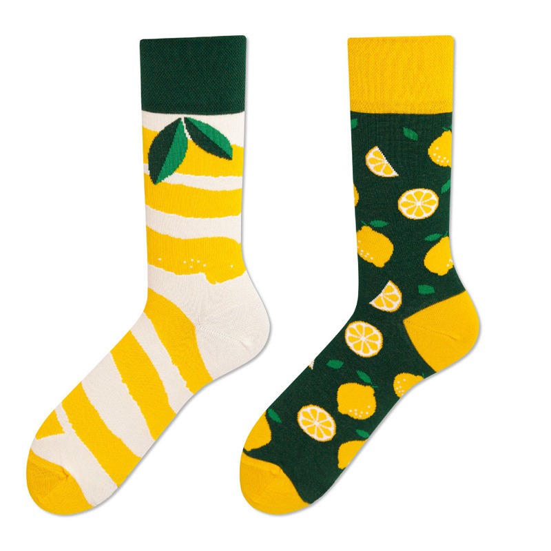 European and American Autumn and Winter New Creative Couple AB Trendy Socks Fashion Personality Trend Cartoon Jacquard Middle Tube Cotton Socks - Image 11