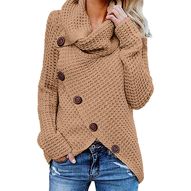2024 Autumn Winter Sweater Ol Commuter Amazon Amazon Turtleneck Cardigan Solid Color Sweaters Women's Clothing One Piece Dropshipping - Image 36