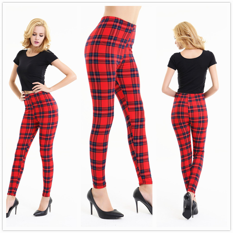 Amazon New European and American Striped Plaid Printed Yoga Pants Women's High Waist Slimming Leggings Yiwu Stall Wholesale - Image 24