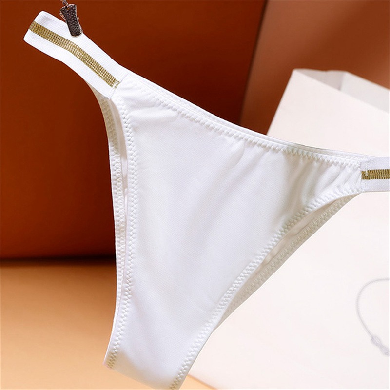 European and American Sexy Seamless Underwear Women's Pure Desire Mid-Waist Ice Silk Bikini Hip Lifting Triangle Underwear No Feeling Comfortable Cotton Crotch - Image 16