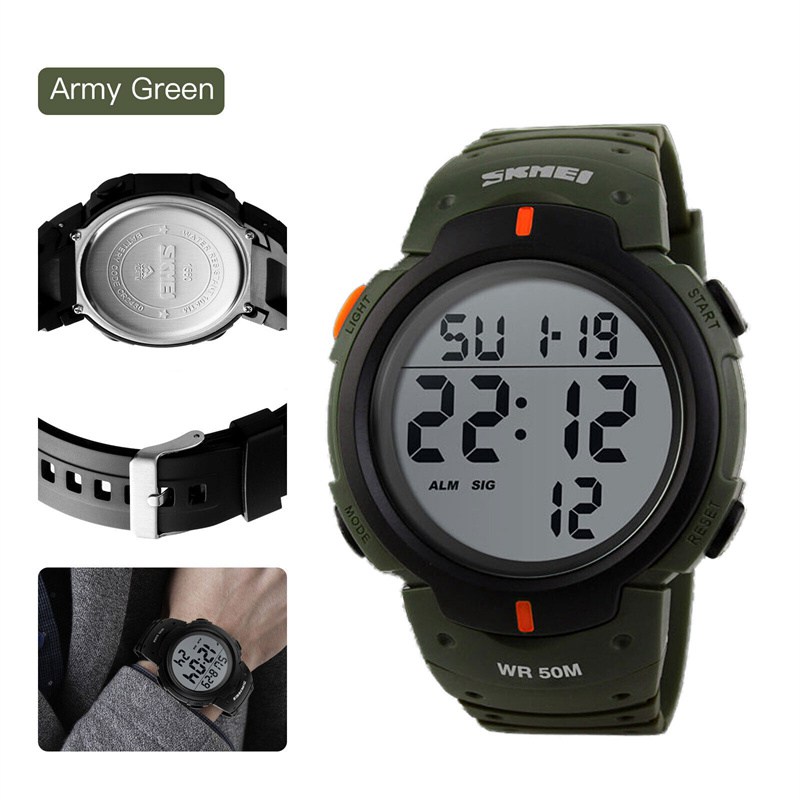 ZZ SKMEI Mens LED Digital Sport Watches Military Stopwatch Waterproof Date Watch UK - Image 12