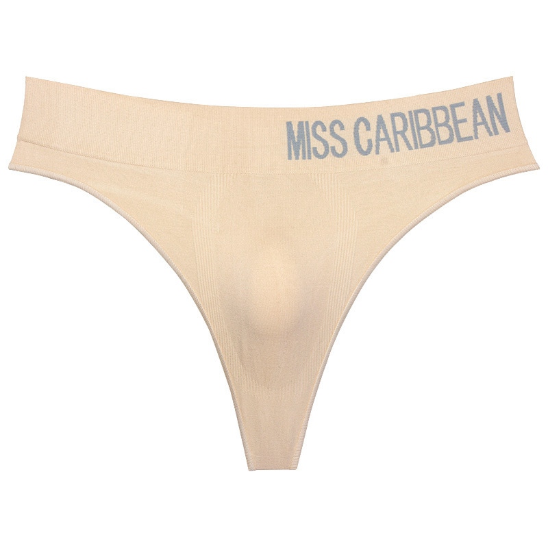 Men's Underwear Sexy U Convex Sports Fitness Letters Wide Waist Mid-High Waist Seamless Briefs T-Shaped Panties - Image 2