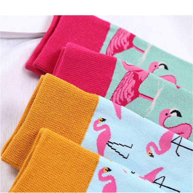 Socks Wholesale Cotton Foot Square Cotton Flamingo Men's Mid-Calf Trendy Socks Foreign Trade Happy Socks Cross-Border New Hot Sale - Image 7