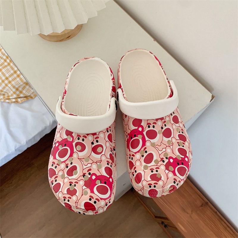 Hole Shoes Ins Girl's Heart Feeling of Shit Cute Cartoon Cow Toe Box Soft Bottom Thick Bottom for Outdoors Sandals Women's Summer - Image 4