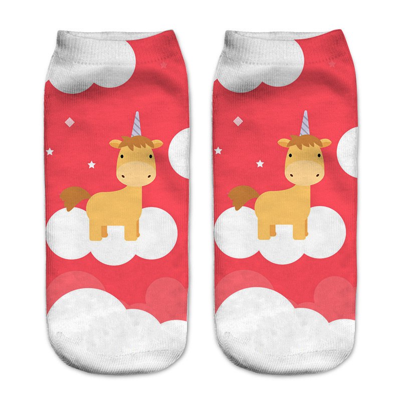 Wholesale AliExpress Hot Sale Printing Women Socks Unicorn Harajuku Wind Animal 3D Printed Socks - Image 10