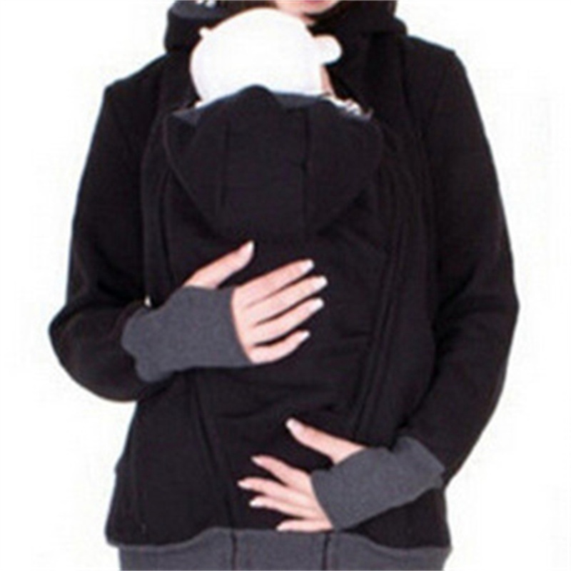 2024 Autumn and Winter Popular European and American Three-in-One Multi-Functional Kangaroo Hooded Mom Sweater in Stock Wholesale Autumn and Winter - Image 8