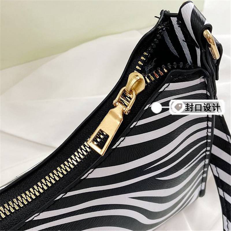 Fashion Zebra Print Women Luxury Handbag PU Leather Simple Underarm Shoulder Bags Female Daily Design Totes Purse Pouch - Image 9