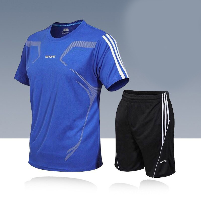 Men's Sports Suit Men's Summer Shorts Two-Piece Suit Men's Quick-Drying Short-Sleeved T-shirt Sportswear Casual Pants Loose - Image 7