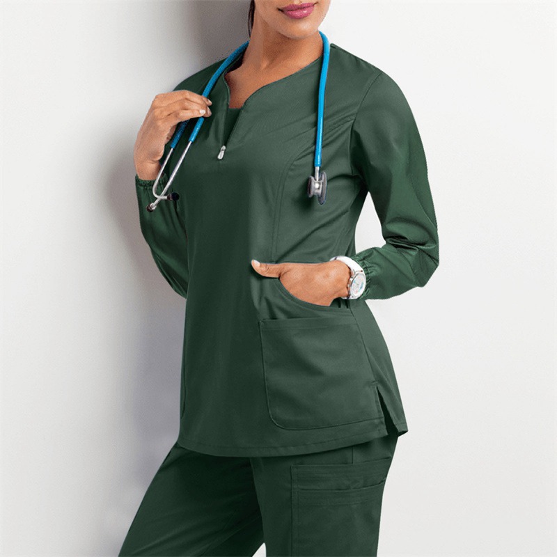 2024 Amazon Operating Room Autumn and Winter Hand Washing Suit Women's Long-Sleeved Overalls Nurse Surgeon Disposable Protective Coveralls Overalls - Image 30