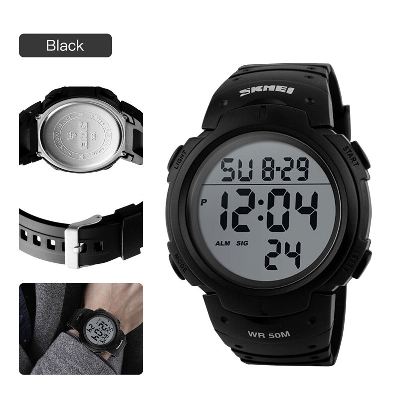 ZZ SKMEI Mens LED Digital Sport Watches Military Stopwatch Waterproof Date Watch UK - Image 13