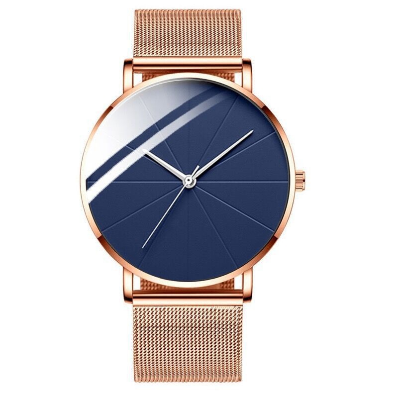 ZZ Men's Ultra Thin Simple Watch Ultra Thin Mesh Strap Stainless Steel Quartz - Image 10