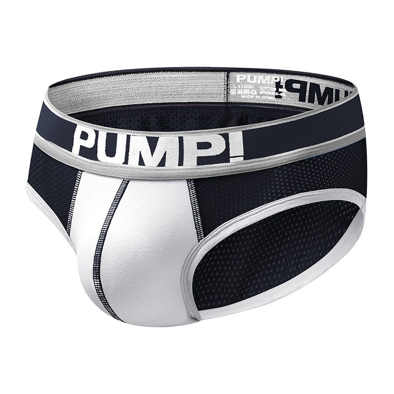Foreign Trade Popular Style AliExpress Wish Fashion Brand Underwear Pure Cotton Men Pump! Briefs with Packing Bag
