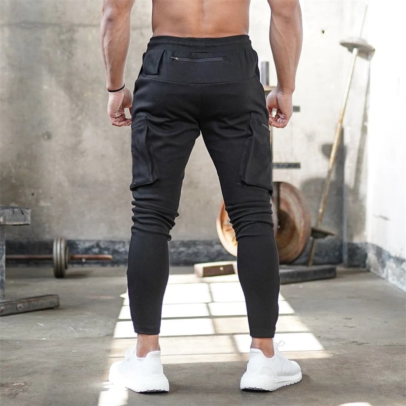 Fashion Stitching Men Pants Fitness Casual Elastic Pants men Bodybuilding Clothing Casual Navy Military Sweatpants Joggers Pants - Image 24