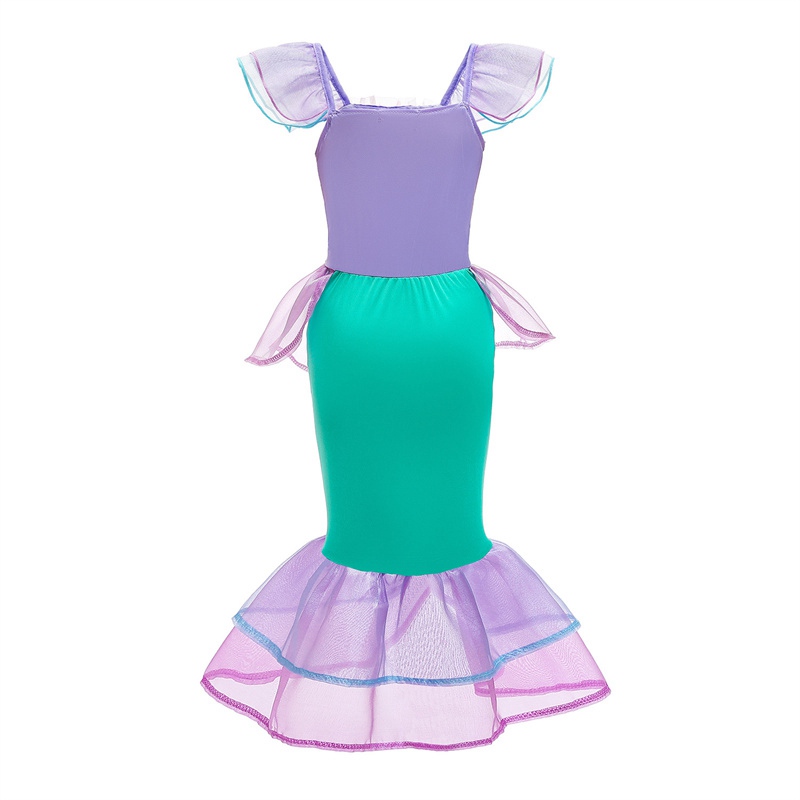 Girls Little Mermaid Ariel Princess Cosplay Costumes For Kids Baby Girl Mermaid Disney Dress Up Sets Children Halloween Clothing - Image 3