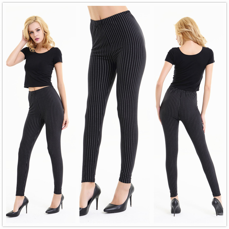 Amazon New European and American Striped Plaid Printed Yoga Pants Women's High Waist Slimming Leggings Yiwu Stall Wholesale - Image 26