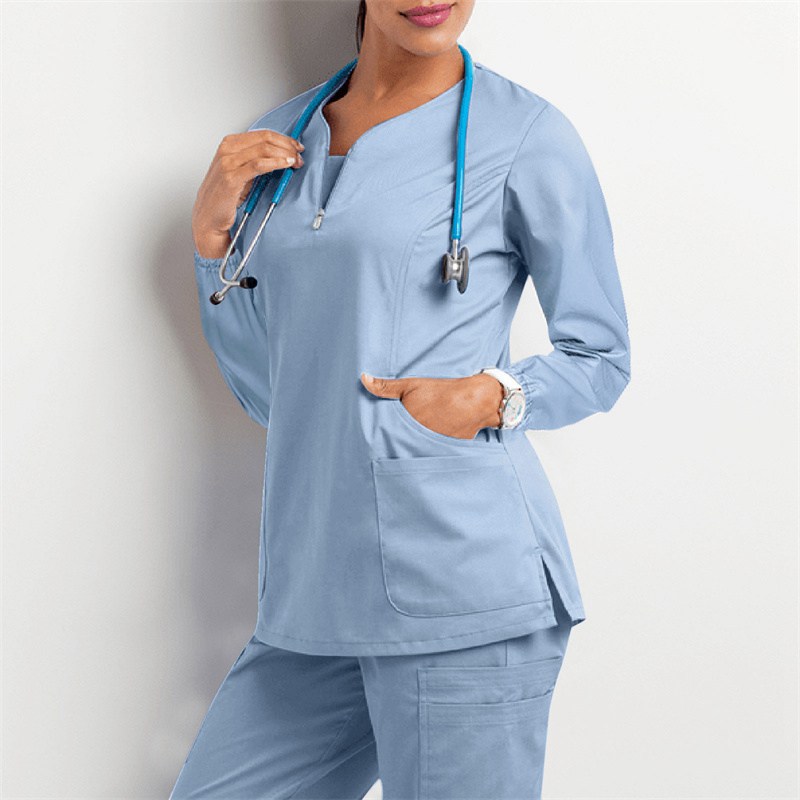 2024 Amazon Operating Room Autumn and Winter Hand Washing Suit Women's Long-Sleeved Overalls Nurse Surgeon Disposable Protective Coveralls Overalls - Image 31