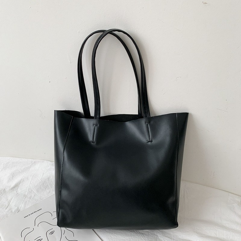 Large Women's Leather Style Tote Shoulder Bag Satchel Ladies Handbag - Image 4